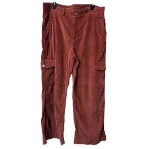 American Eagle Pants Wide Leg Baggy Corduroy Women Size 16 Pink High Rise Y2K